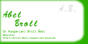 abel broll business card